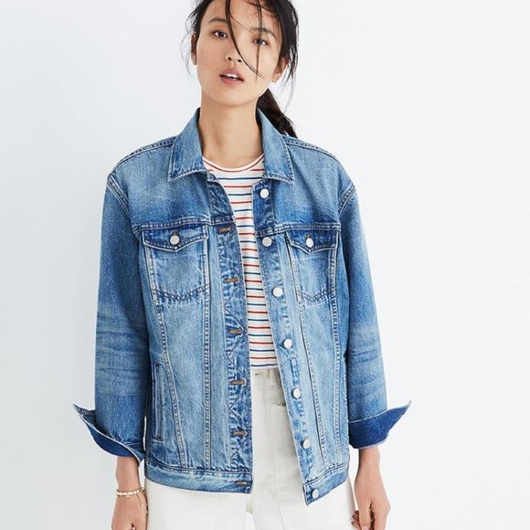 Madewell | The Oversized Jean Jacket in Capstone Wash